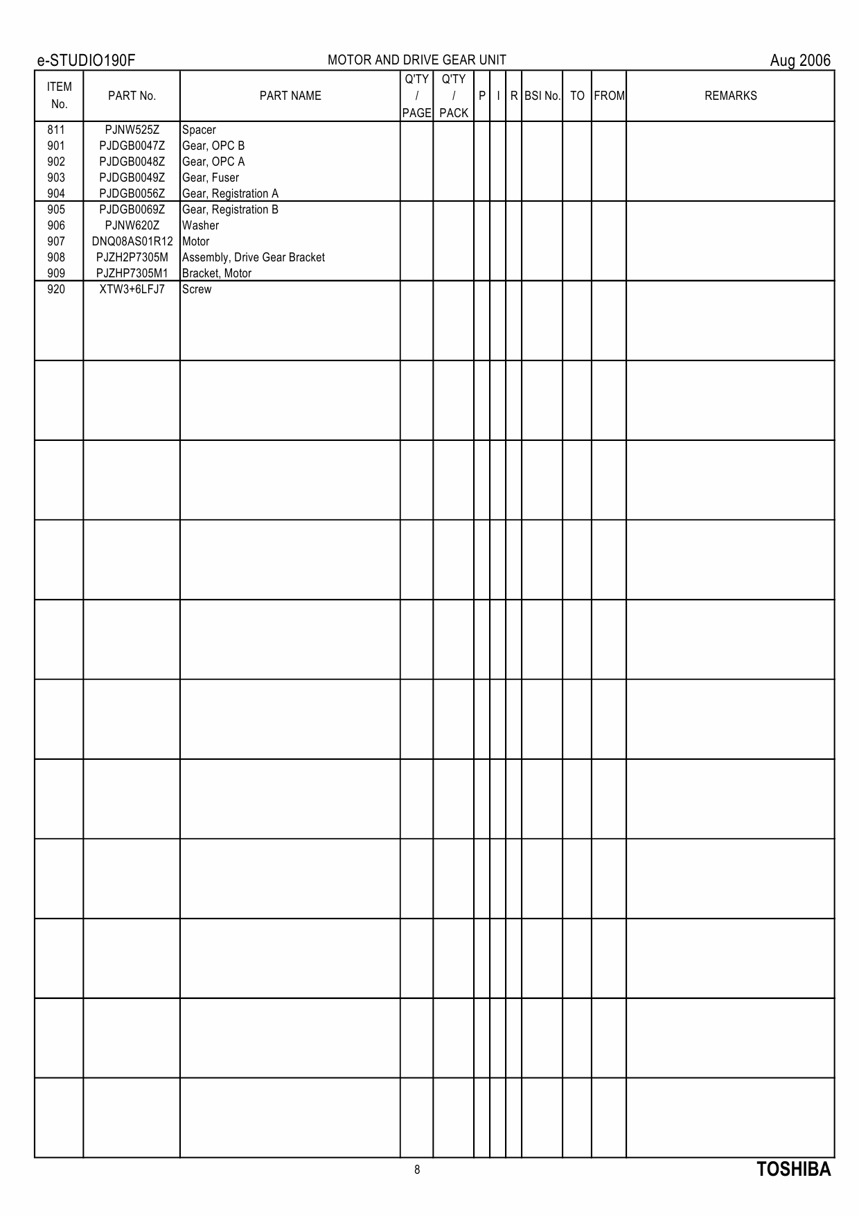 TOSHIBA e-STUDIO 190F Parts List Manual-3